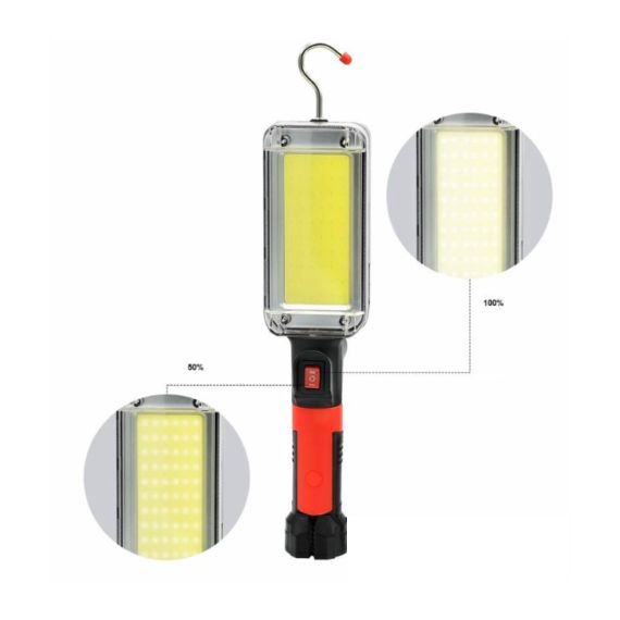Lampada COB LED da lavoro ricaricabile 700lm 20W 5000K 60LED Lampada COB LED da lavoro ricaricabile 700lm 20W 5000K 60LED